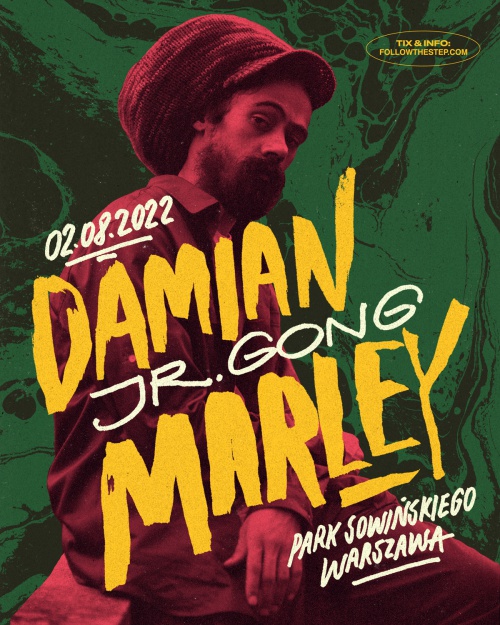 Damian "Jr. Gong" Marley - syn Boba Marleya wystąpi w Warszawie Artysta zagra w Parku Sowińskiego 2 sierpnia 2022.