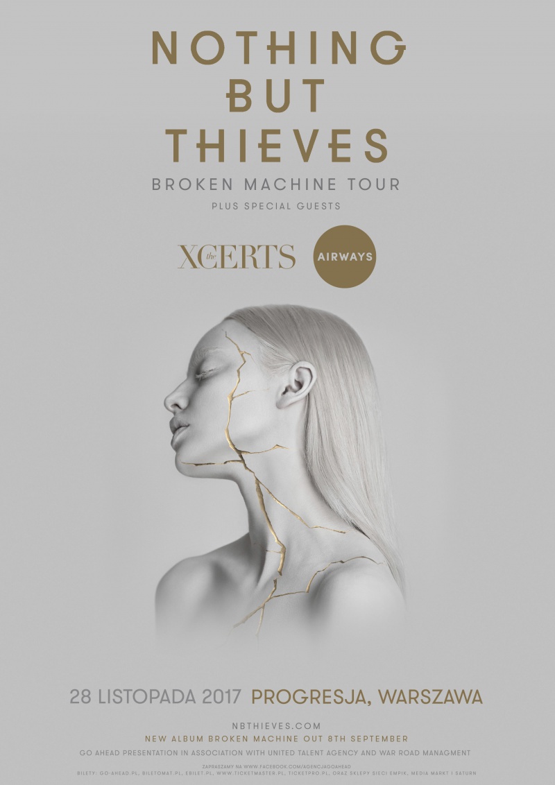 NOTHING BUT THIEVES zagrają nową płytę &#039;Broken Machine&#039; na klubowym koncercie w Polsce!