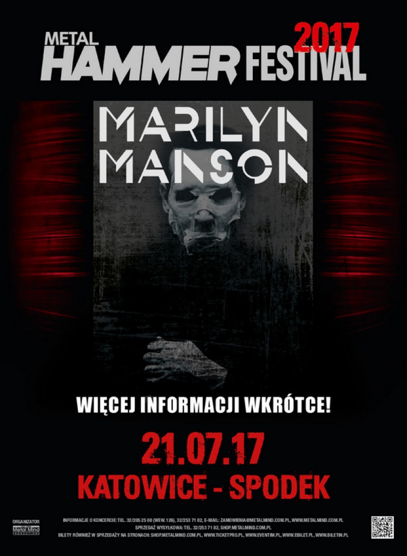 Metal Hammer Festival powraca! Marilyn Manson główną gwiazdą MHF 2017!