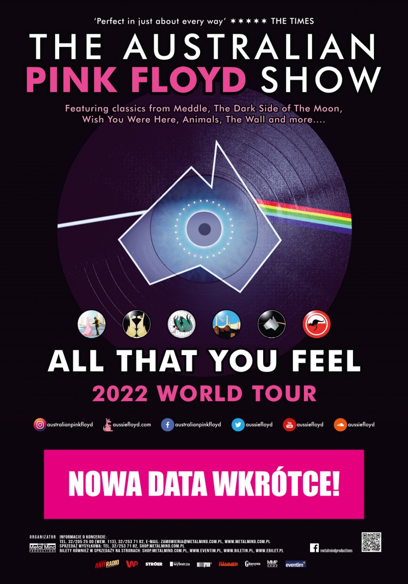 The Australian Pink Floyd Show - koncert przełożony - nowa data wkrótce!