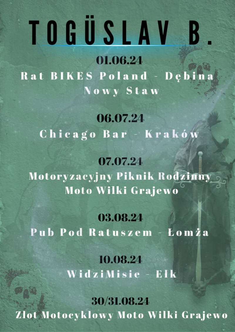 Toguslav B. rusza na koncerty z &quot; Piątym Wymiarem&quot;
