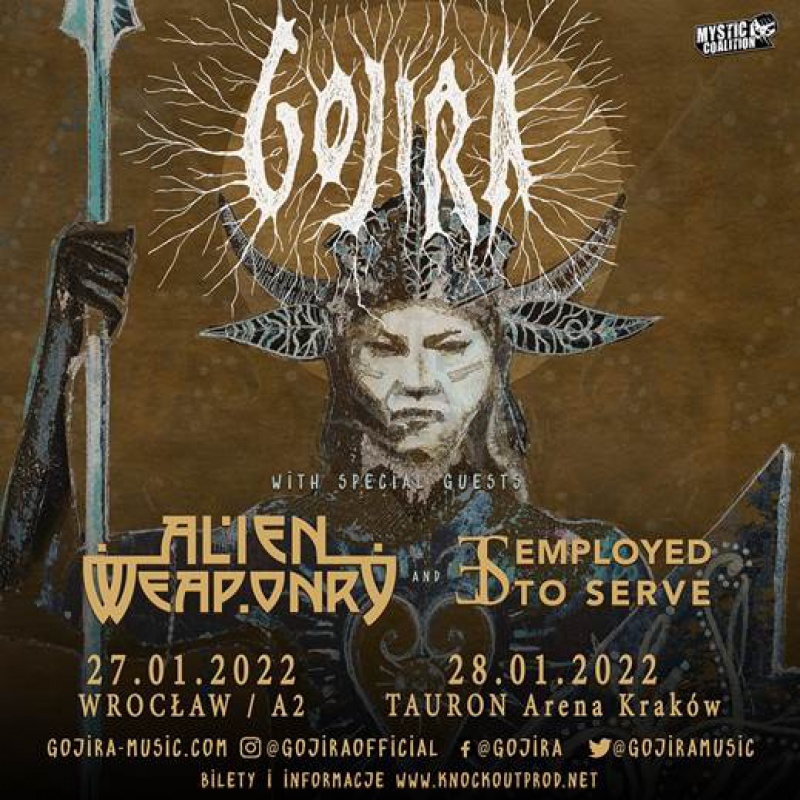 Gojira już w styczniu na dwóch koncertach w Polsce!