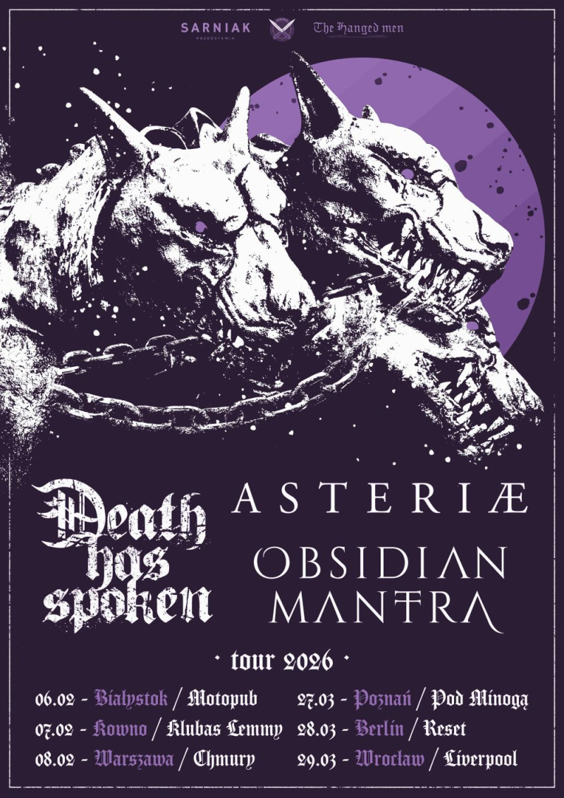 WSPÓLNA TRASA: OBSIDIAN MANTRA, ASTERIÆ ORAZ DEATH HAS SPOKEN