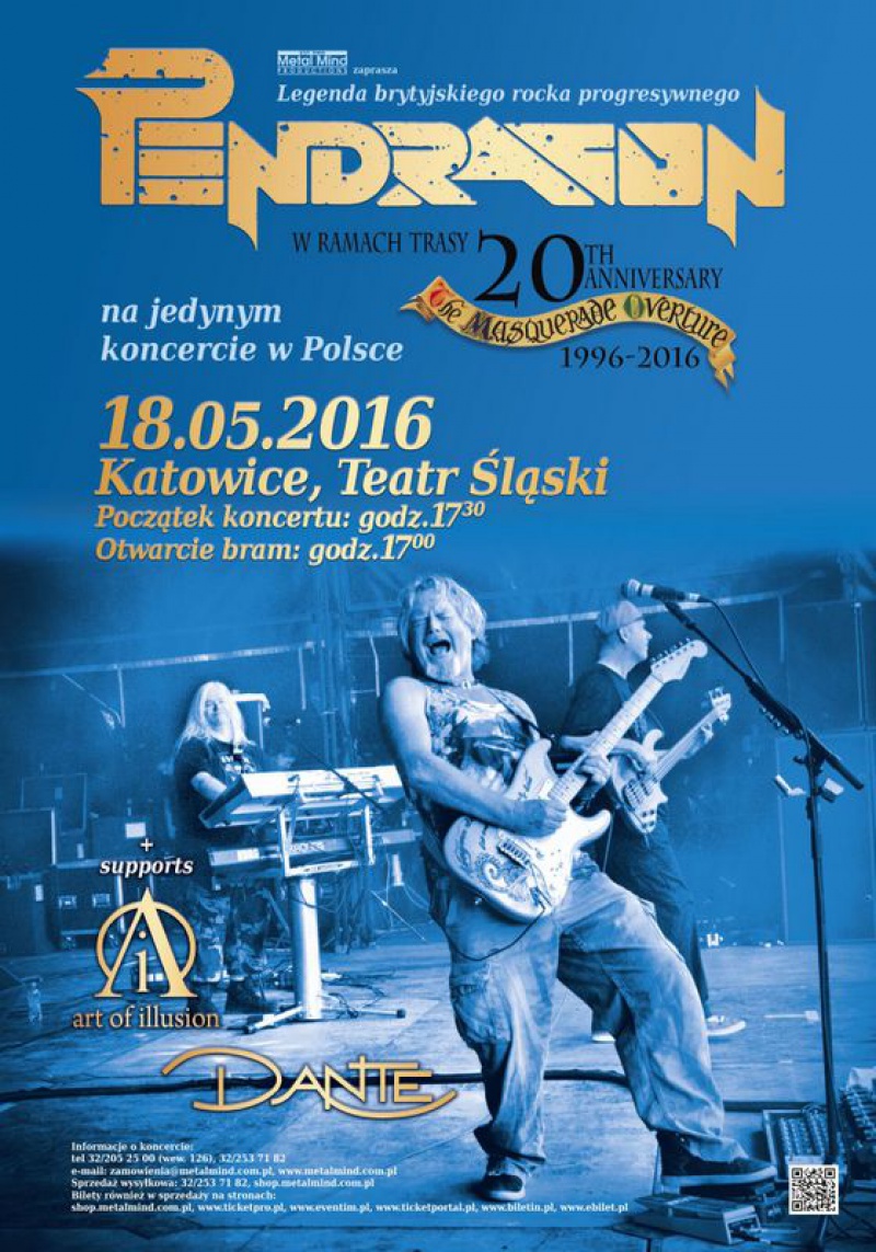 Pendragon, Dante i Art Of Illusion – ramowy plan dnia