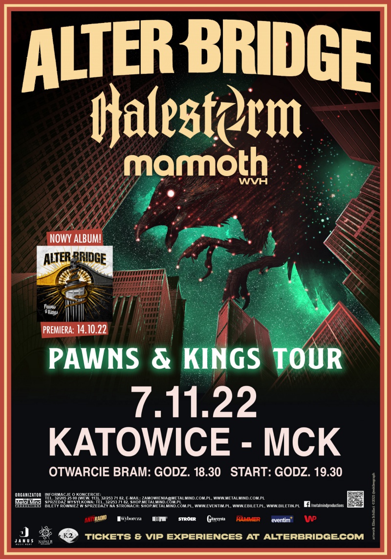 Grzeszny Alter Bridge z nowym klipem i singlem - koncert już 7 listopada!