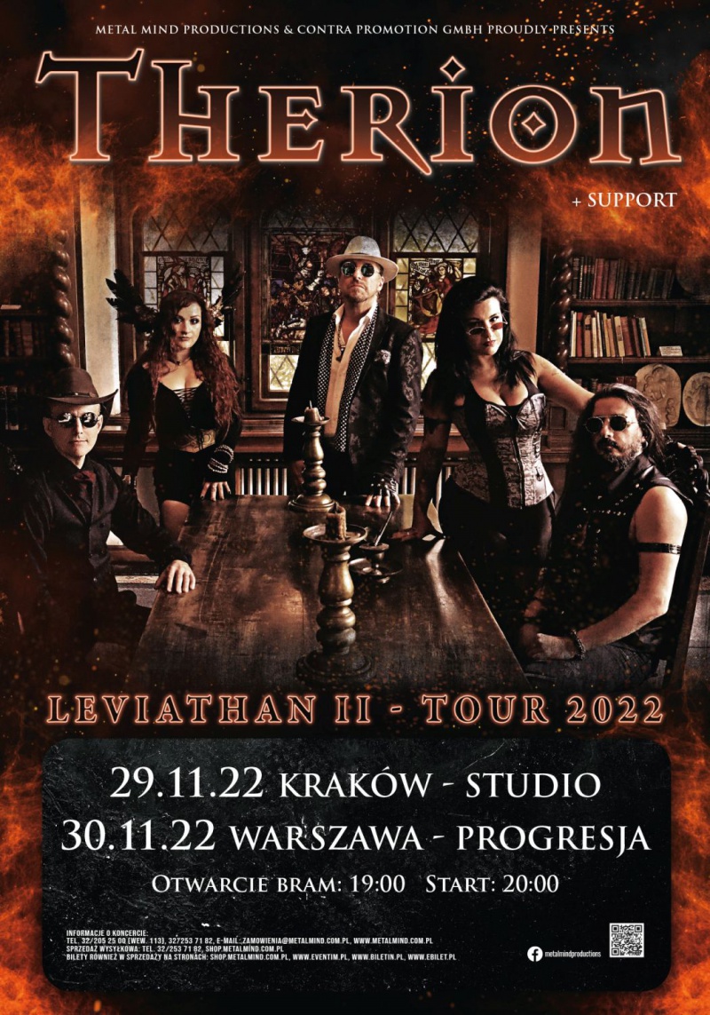 Therion na dwóch koncertach w Polsce!