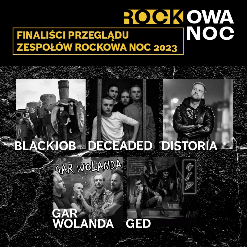 Znamy piatkę finalistów konkursu w ramach Rockowej Nocy !