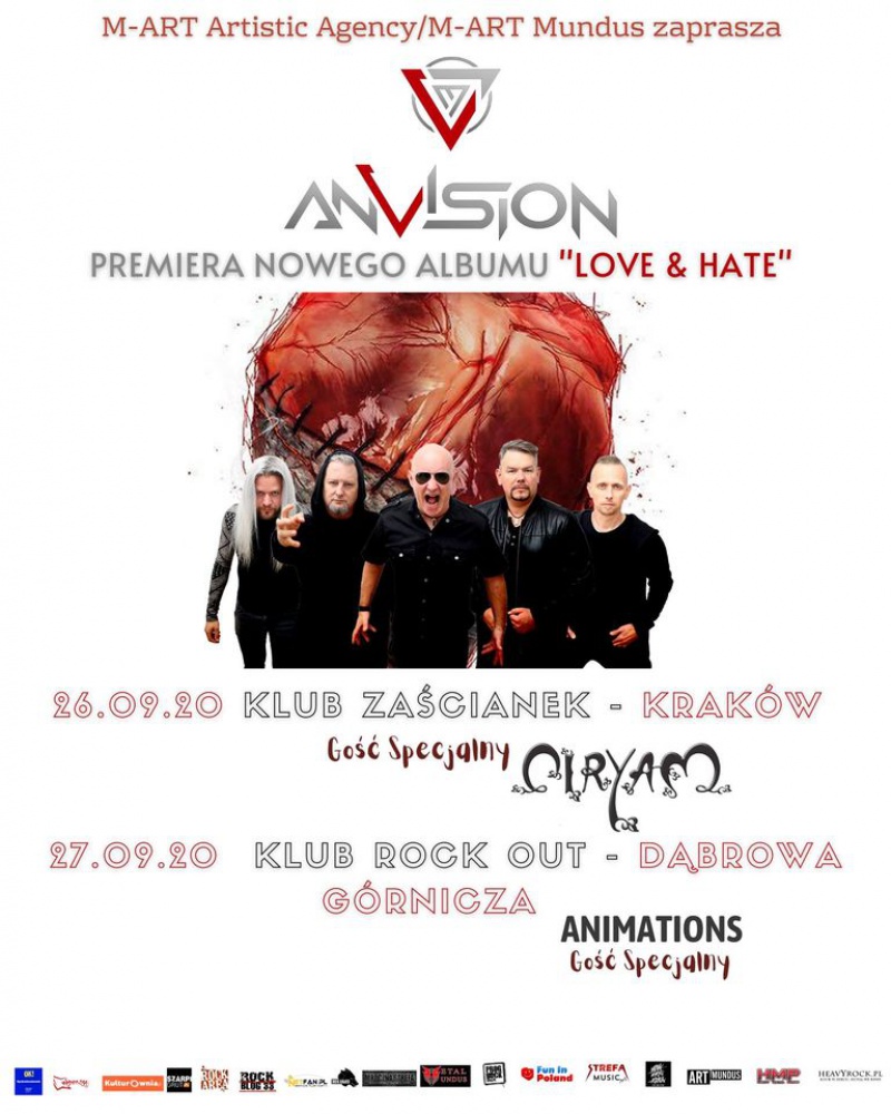 AnVision promuje koncertowo nowy album &quot;Love &amp; Hate&quot; - 26 i 27 września