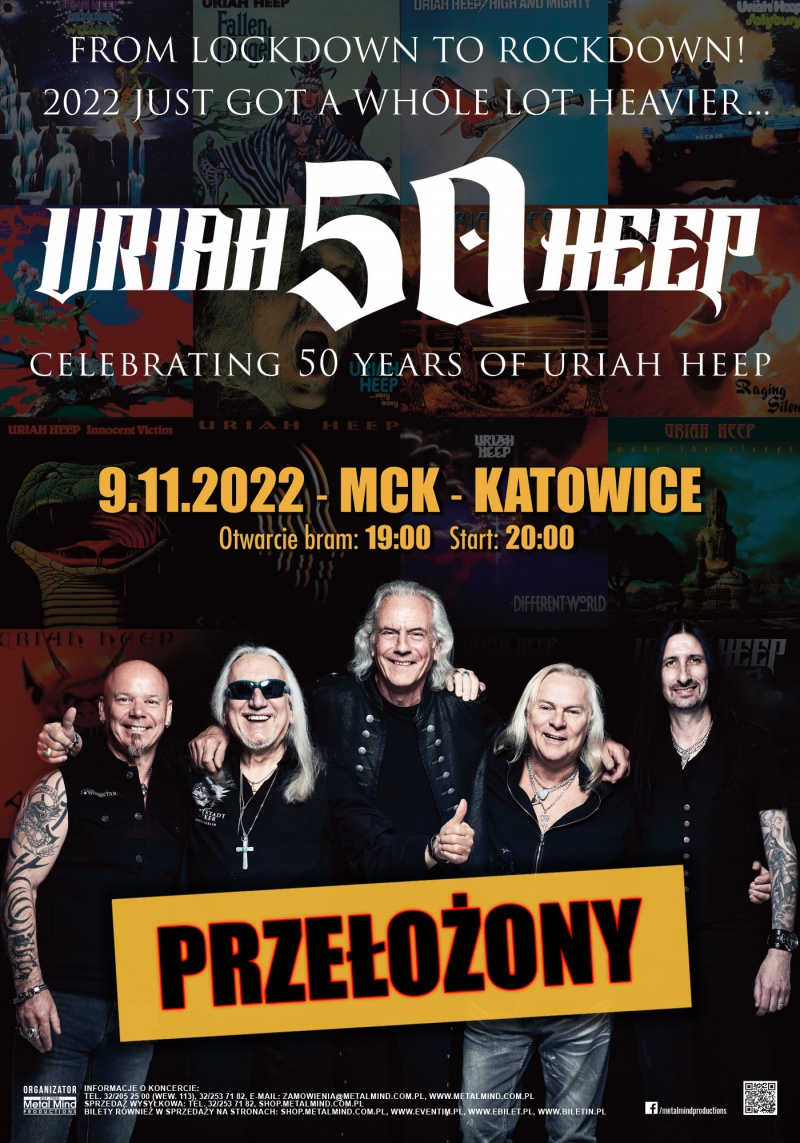 Koncert Uriah Heep przełożony