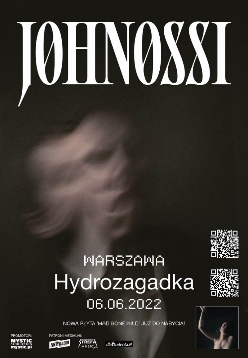 PIERWSZY KONCERT JOHNOSSI W POLSCE JUŻ 6 CZERWCA!