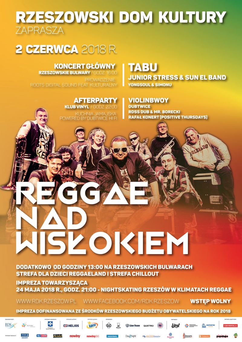 Rzeszowski Dom Kultury zaprasza na najgorętszą imprezę roku – „Reggae nad Wisłokiem”